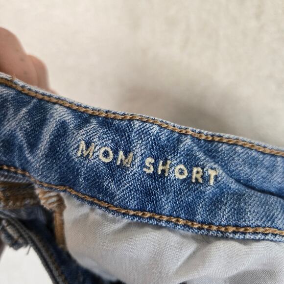 American Eagle 2 Piece Jeans Mom Shorts size 000 Distressed Womens 0690 - Picture 12 of 16